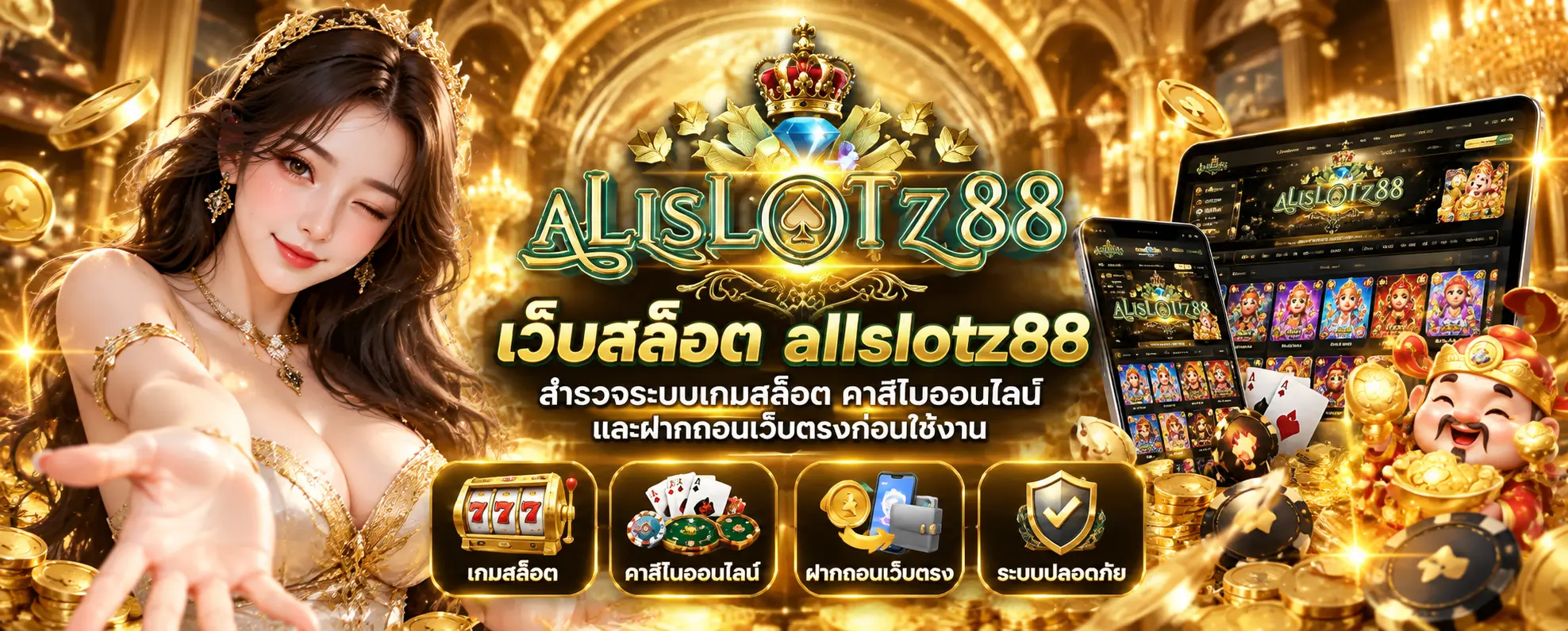 เว็บสล็อต allslotz88 สำรวจระบบเกมสล็อต คาสิโนออนไลน์ และฝากถอนเว็บตรงก่อนใช้งาน